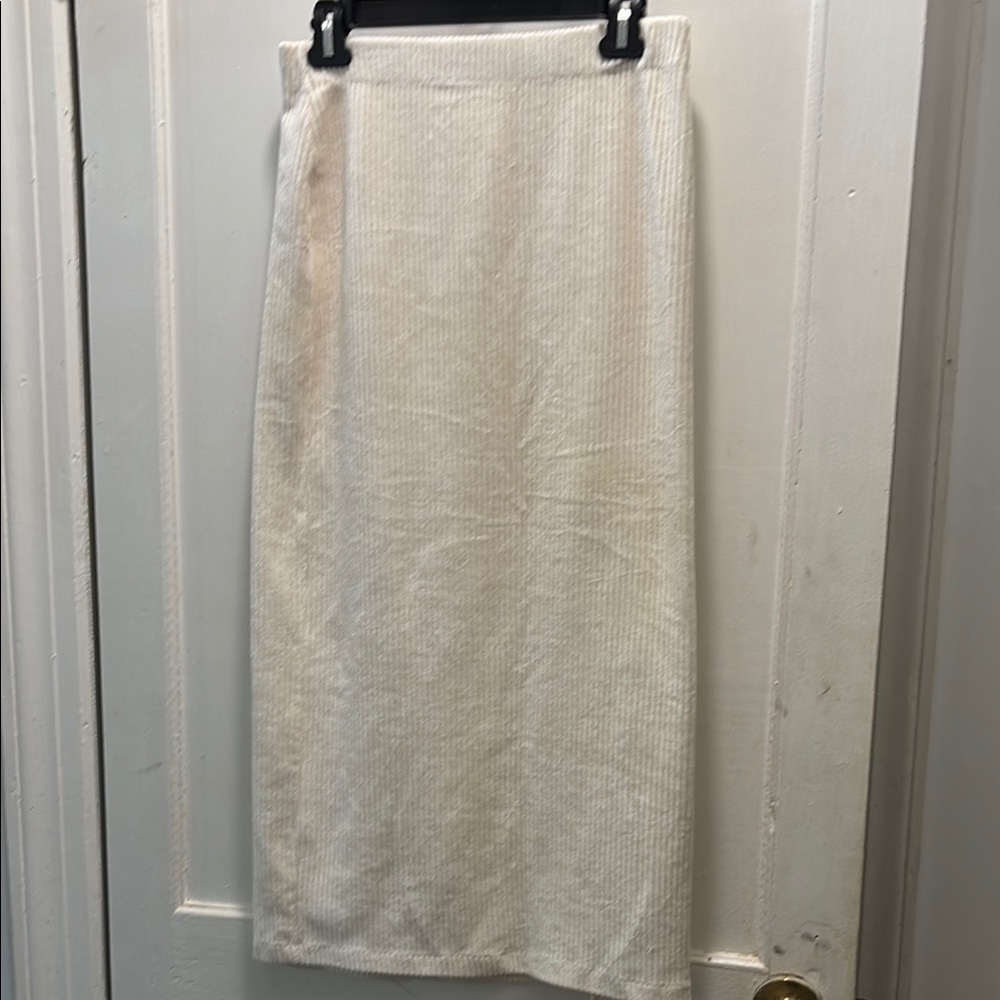 Free People Cream Maxi Pencil Skirt for Work